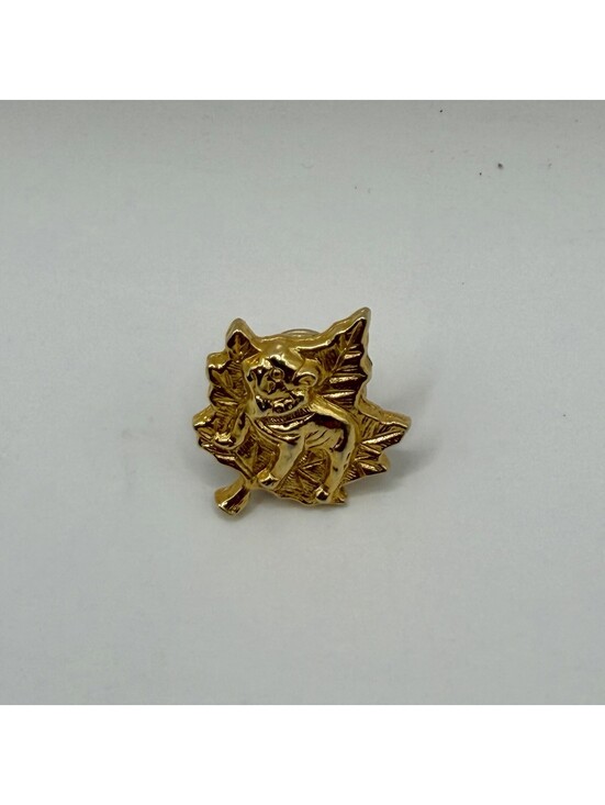 Other - Vintage Mack Truck Bulldog Canadian Maple Leaf Lapel Pin Gold Tone Metal Hat